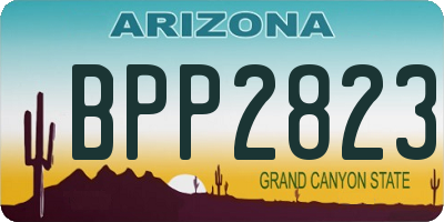 AZ license plate BPP2823