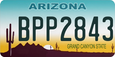 AZ license plate BPP2843