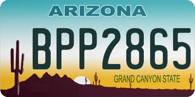 AZ license plate BPP2865