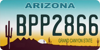 AZ license plate BPP2866