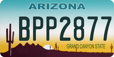 AZ license plate BPP2877