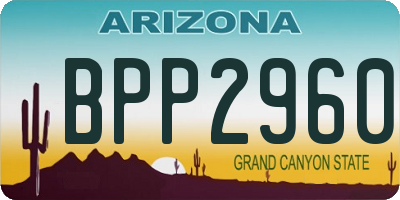 AZ license plate BPP2960
