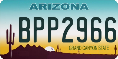 AZ license plate BPP2966