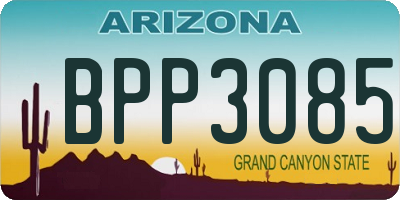 AZ license plate BPP3085