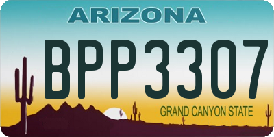 AZ license plate BPP3307