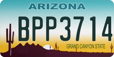 AZ license plate BPP3714