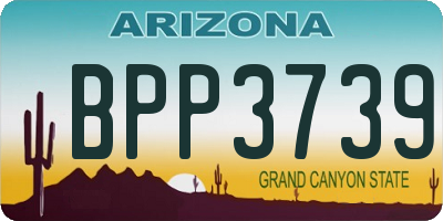 AZ license plate BPP3739