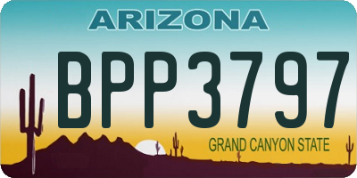 AZ license plate BPP3797