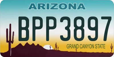 AZ license plate BPP3897
