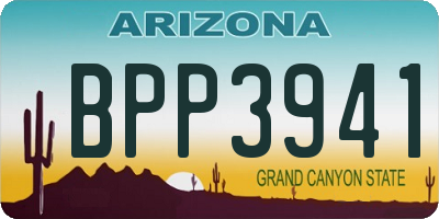 AZ license plate BPP3941