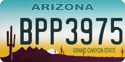 AZ license plate BPP3975