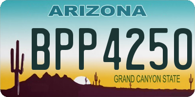AZ license plate BPP4250