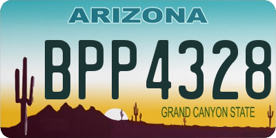 AZ license plate BPP4328