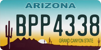 AZ license plate BPP4338