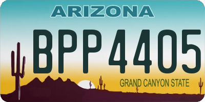 AZ license plate BPP4405