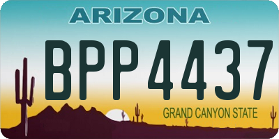 AZ license plate BPP4437