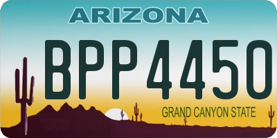 AZ license plate BPP4450