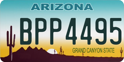 AZ license plate BPP4495