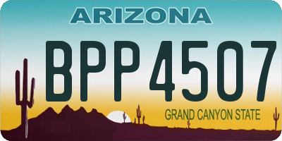 AZ license plate BPP4507