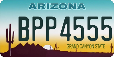AZ license plate BPP4555