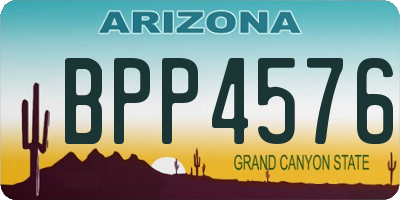 AZ license plate BPP4576