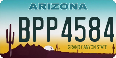 AZ license plate BPP4584