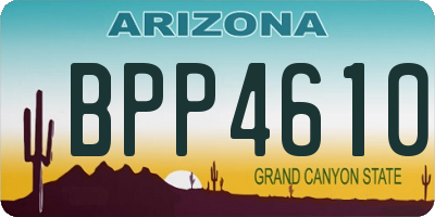 AZ license plate BPP4610