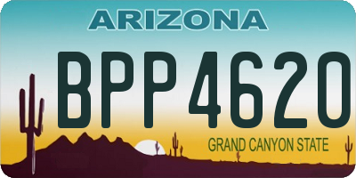 AZ license plate BPP4620