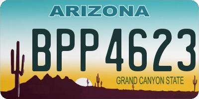 AZ license plate BPP4623