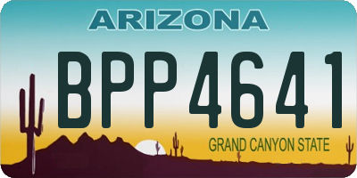 AZ license plate BPP4641