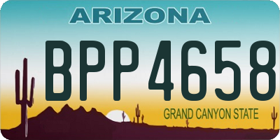 AZ license plate BPP4658