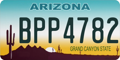AZ license plate BPP4782