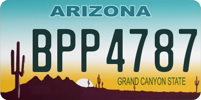 AZ license plate BPP4787