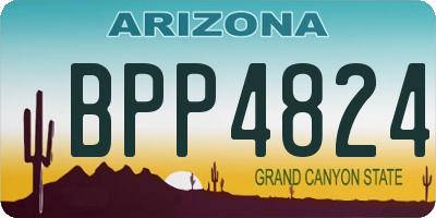AZ license plate BPP4824