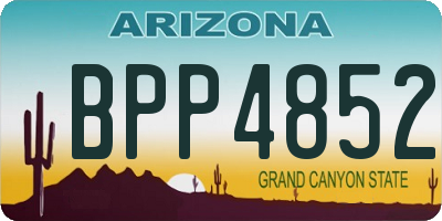 AZ license plate BPP4852