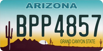 AZ license plate BPP4857