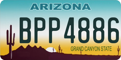 AZ license plate BPP4886