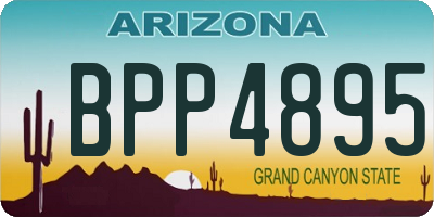 AZ license plate BPP4895