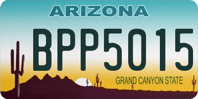 AZ license plate BPP5015