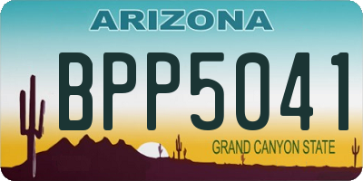 AZ license plate BPP5041