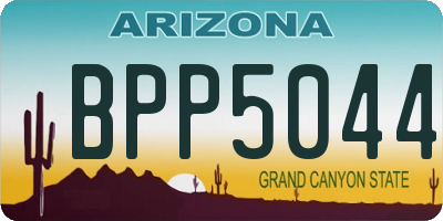 AZ license plate BPP5044