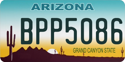 AZ license plate BPP5086