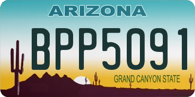 AZ license plate BPP5091