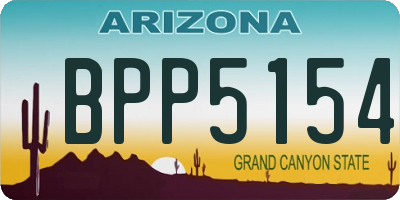 AZ license plate BPP5154