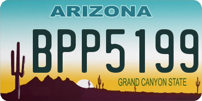 AZ license plate BPP5199