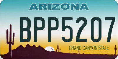 AZ license plate BPP5207
