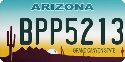 AZ license plate BPP5213