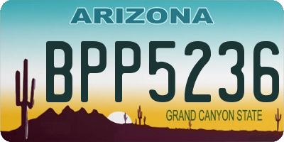 AZ license plate BPP5236