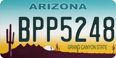 AZ license plate BPP5248