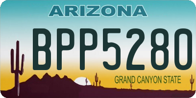 AZ license plate BPP5280